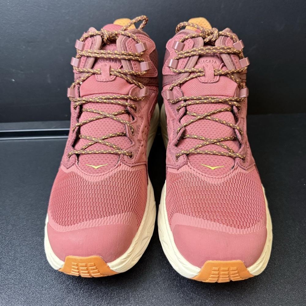Hoka One One Shoes Womens 10 Red Orange Anacapa 2 Mid GTX Sneaker Hiking - Picture 5 of 13
